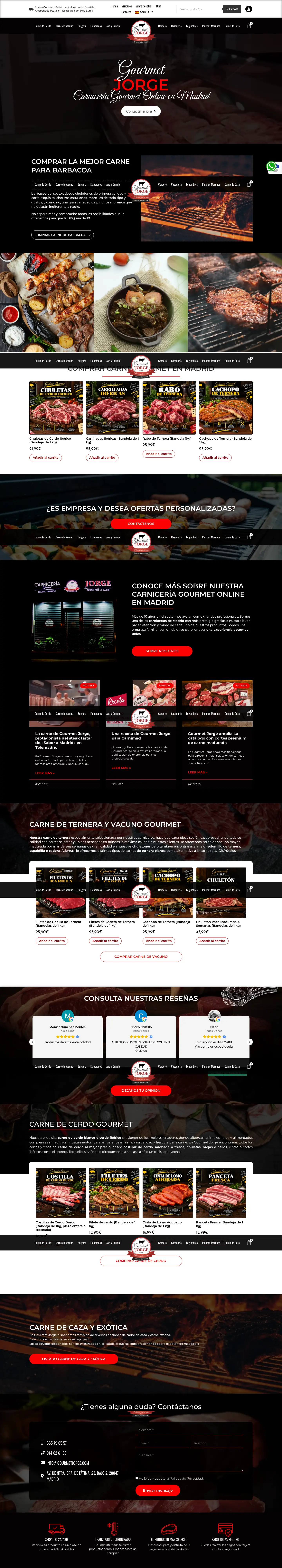 The new shop: product front and centre, delivery in Madrid and checkout in just a few steps.