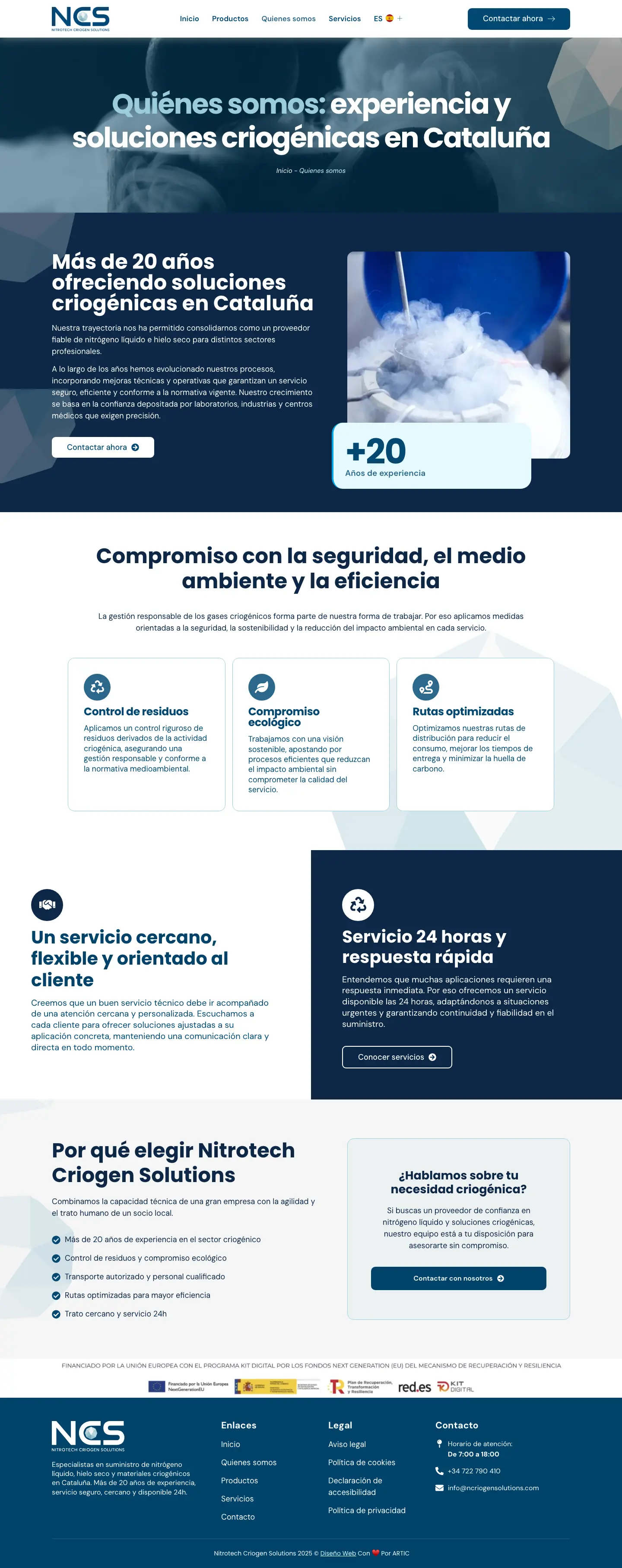 Nitrotech Criogen Solutions · ncriogensolutions.com/soluciones-criogenicas-en-cataluna