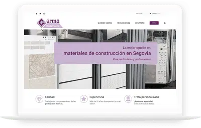 diseño web materiales construcción empresa Portafolio