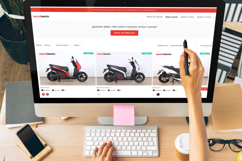 Web design for a Mundimoto dealer: Web design for a dealer 2023