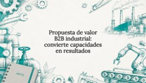 Cartel decorativo con ilustraciones industriales hechas a mano