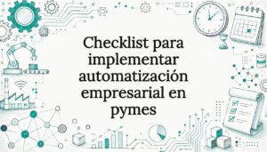 Ilustración decorativa para la portada de un artículo sobre automatización empresarial