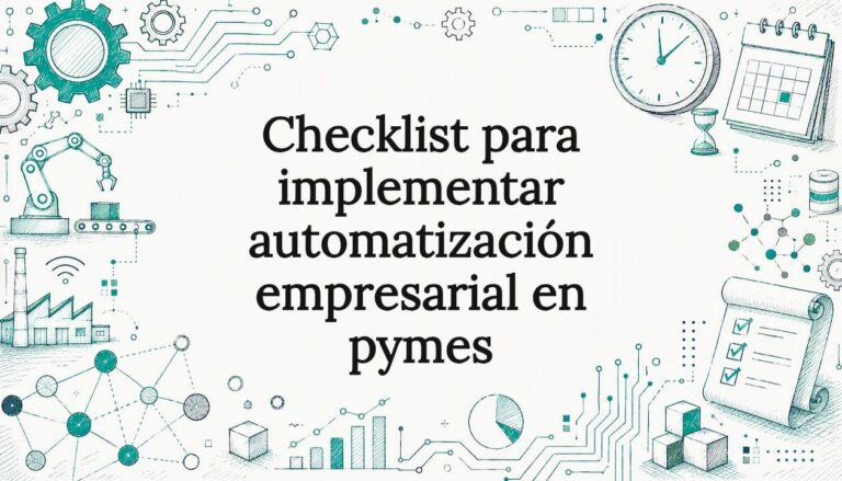 Ilustración decorativa para la portada de un artículo sobre automatización empresarial
