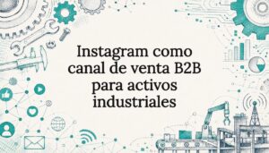 Ilustración decorativa para la portada de un artículo sobre marketing industrial B2B
