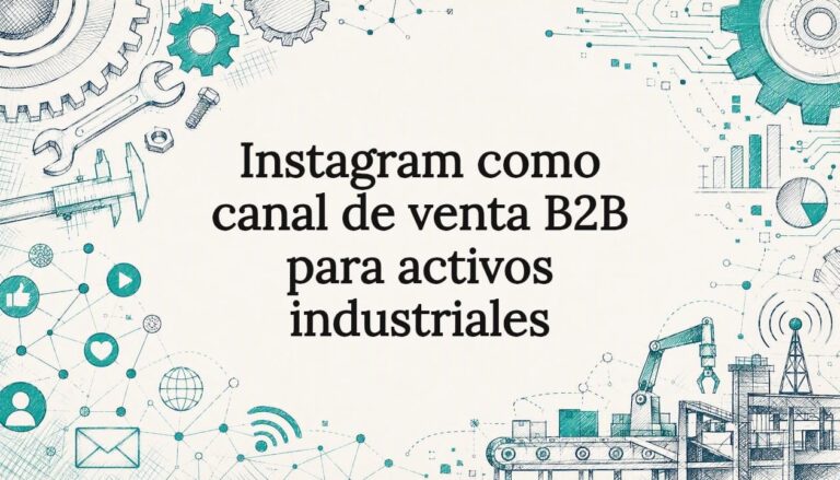 Ilustración decorativa para la portada de un artículo sobre marketing industrial B2B
