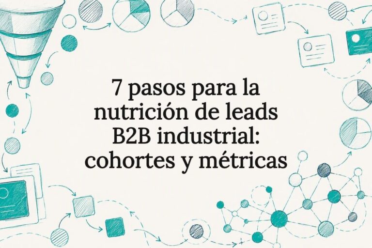Tarjeta ilustrada sobre la nutrición de leads B2B
