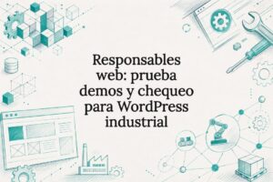 Targeta il·lustrada sobre WordPress per a la indústria