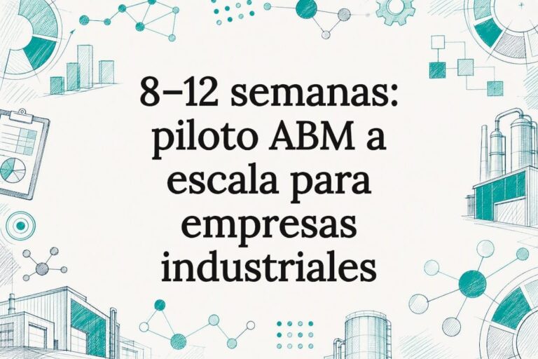 Tarjeta ilustrada referente a la estrategia ABM industrial