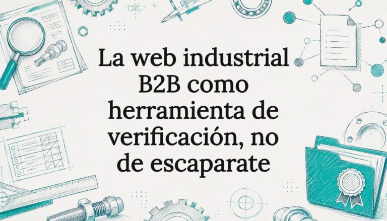 Tarjeta ilustrativa sobre verificación web industrial