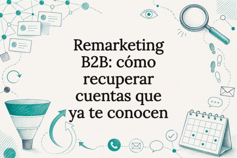 Tarjeta ilustrada sobre remarketing B2B