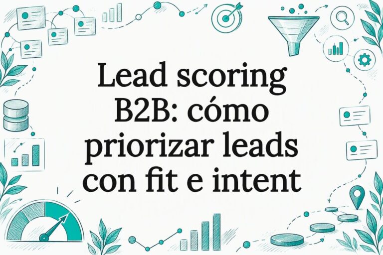 Ilustración decorativa referente al lead scoring en B2B